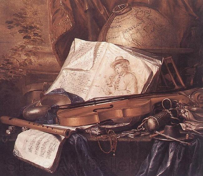 Pieter de Ring Still Life of Musical Instruments France oil painting art